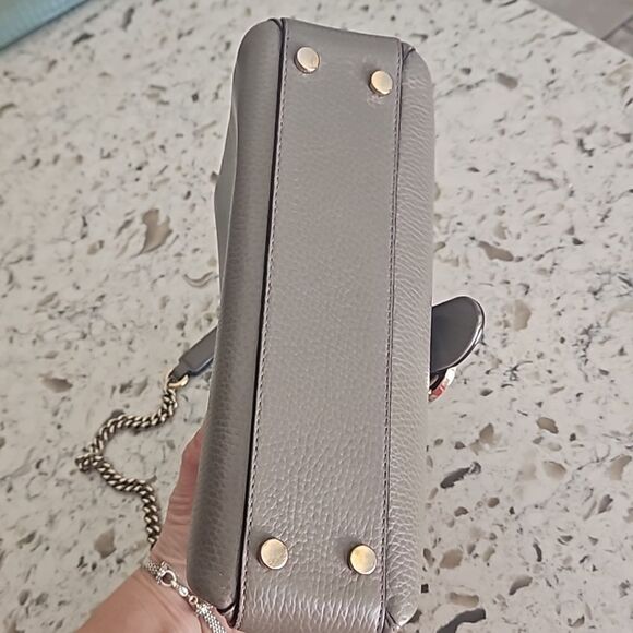 Gucci Taupe Pebbled Leather Shoulder Bag with COA - Picture 4 of 17